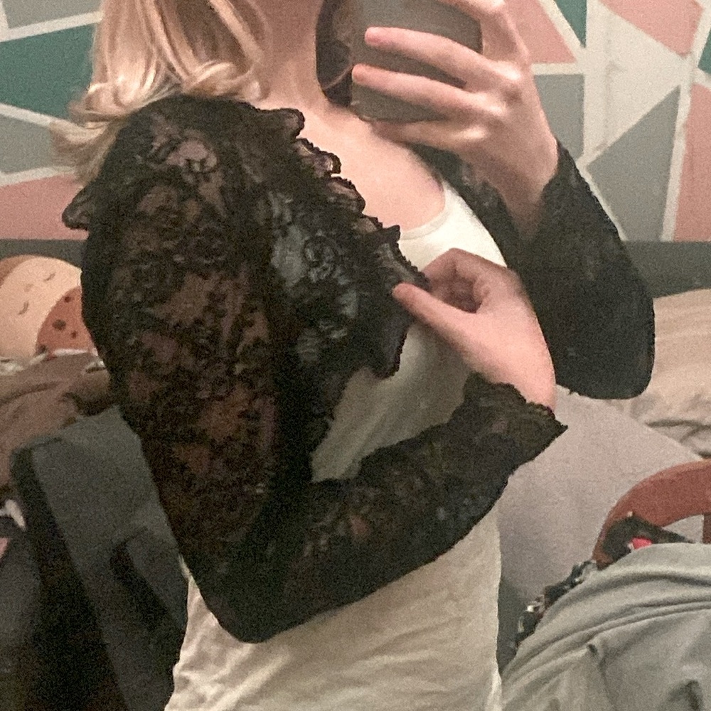 Black lace cover